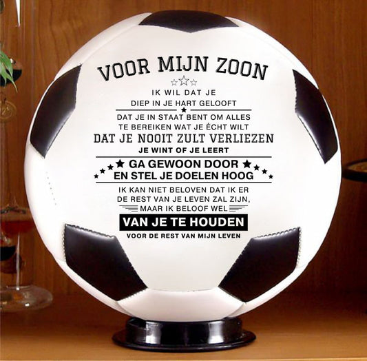 Voor mijn zoon - Unieke voetbal met een speciale boodschap